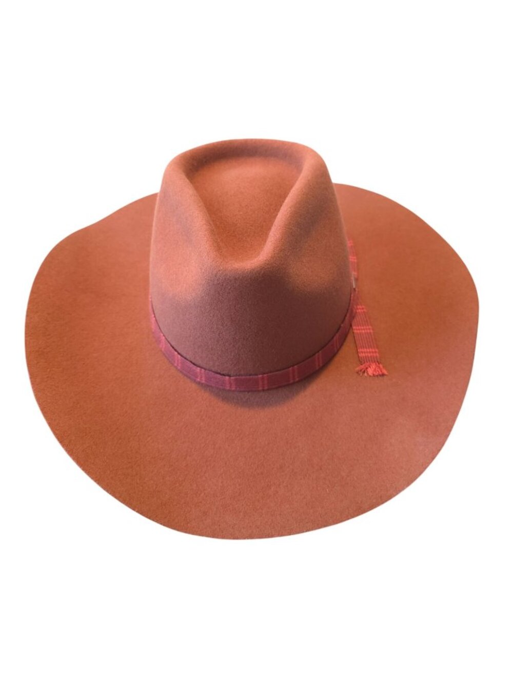 NWT Brixton Leigh Burnt Henna Wool Felt Cowboy Western Fedora Hat L (7-1/2) - Picture 2 of 11
